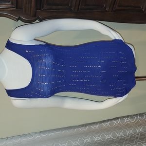 💙 Apt. 9 Women's Blue Tank w/ Silver Embellishments, Size XS